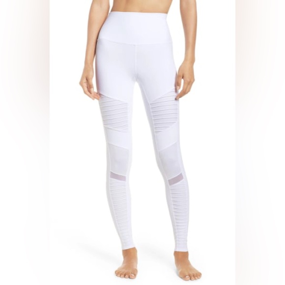 Alo Yoga High-Waist Moto Legging White Small - Picture 2 of 16